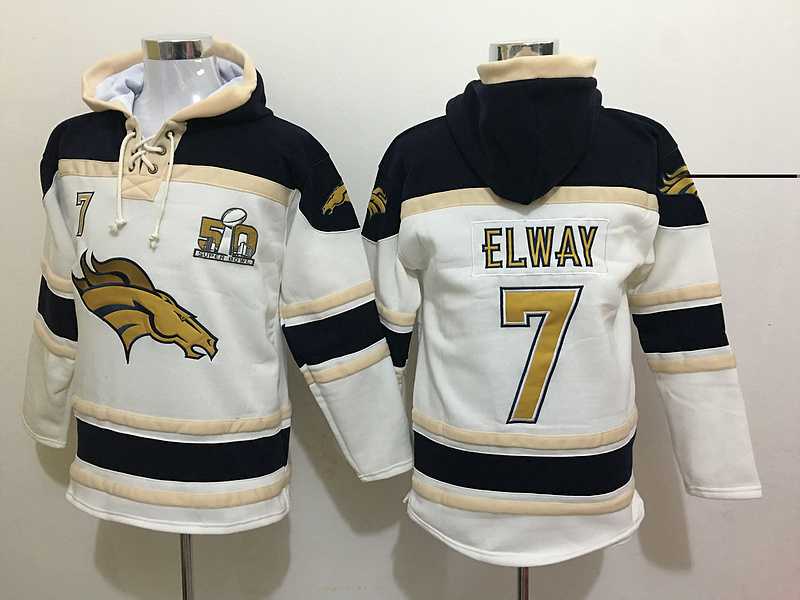 Nike Denver Broncos #7 John Elway White Sawyer Hooded Sweatshirt Super Bowl 50 Collection NFL Hoodie,We sell and wholesale Nike Denver Broncos #7 John Elway White Sawyer Hooded Sweatshirt Super Bowl 50 Collection NFL Hoodie on line form chian!